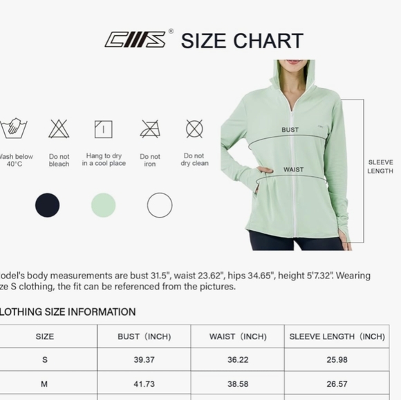 NWT medium Black UPF 70+ Sun Protection Hoodie Long Sleeve Sweater zip up - Picture 9 of 13